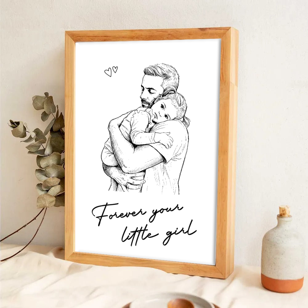 Custom Photo Daddy I Love You - Personalized Poster/Canvas Prints - Father's Day Gift For Dad, Daddy, Husband