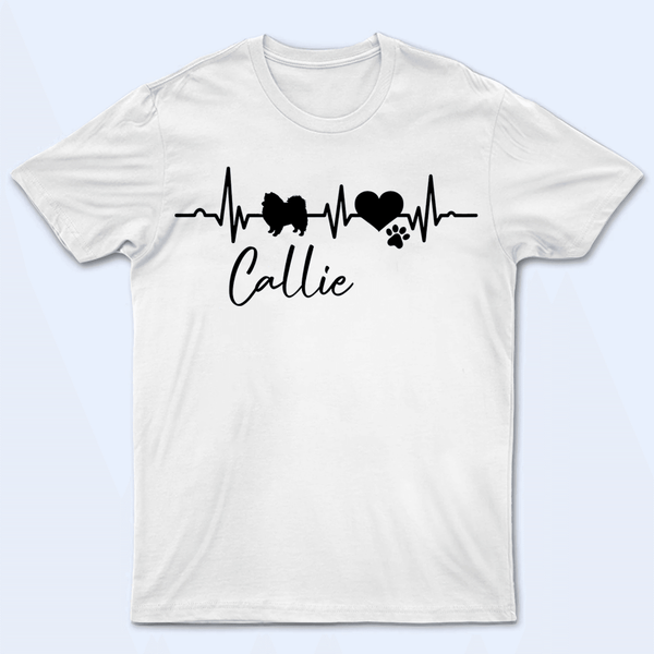 Heartbeat For My Buddy - Personalized Custom T Shirt - Birthday, Loving, Funny Gift for Dog Mom, Dog Dad, Dog Lovers, Pet Gifts for Him, Her