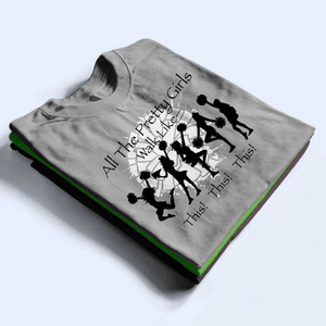 All The Pretty Girls Walk Like This - Baseball/Softball - Personalized Custom Youth T Shirt - Gift for Sport Grandma/Nana/Mimi, Mom, Wife, Grandparent, Granddaughter - Suzitee Store