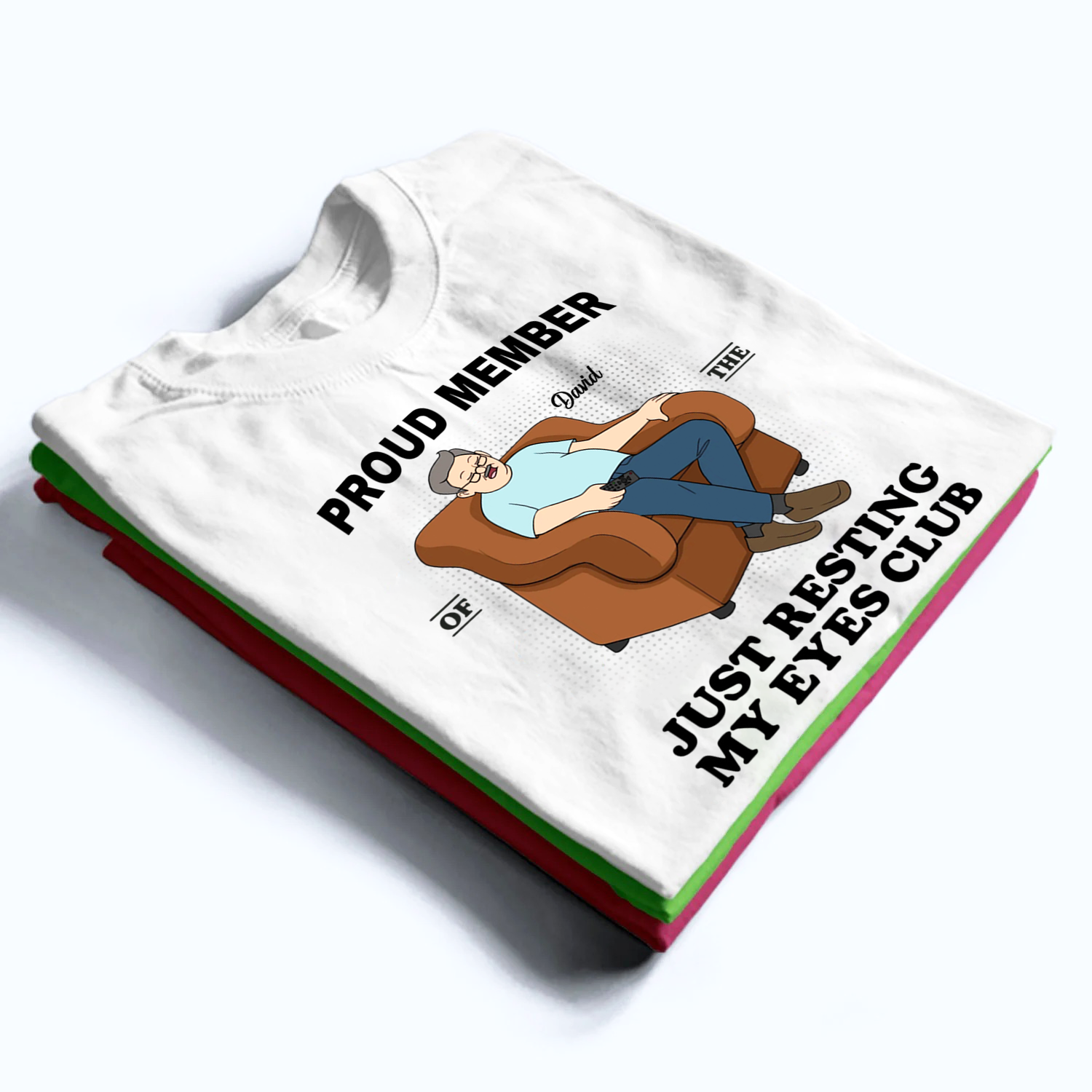 Proud Member Of Just Resting My Eyes Club - Personalized Custom Shirt - Funny Gift For Grandpa, Grandma