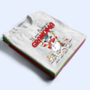 I Love Being A Grandma Christmas - Personalized Custom T Shirt - Birthday, Loving, Funny Gift for Grandma/Nana/Mimi, Mom, Wife, Grandparent - Suzitee Store