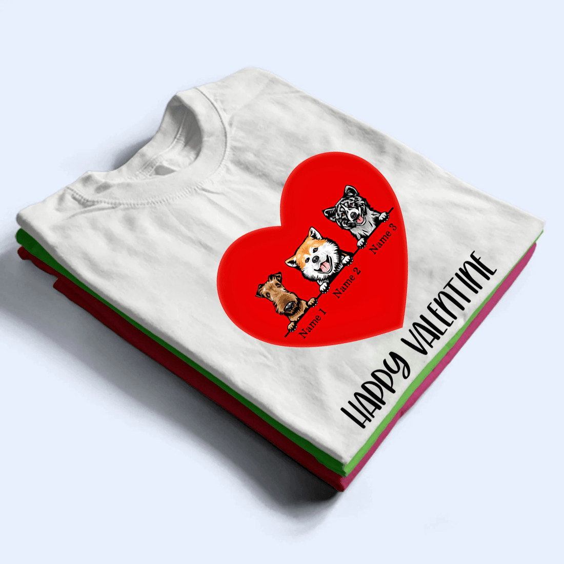 Personalized All Heart For My Dogs t-shirt, alternate view 2