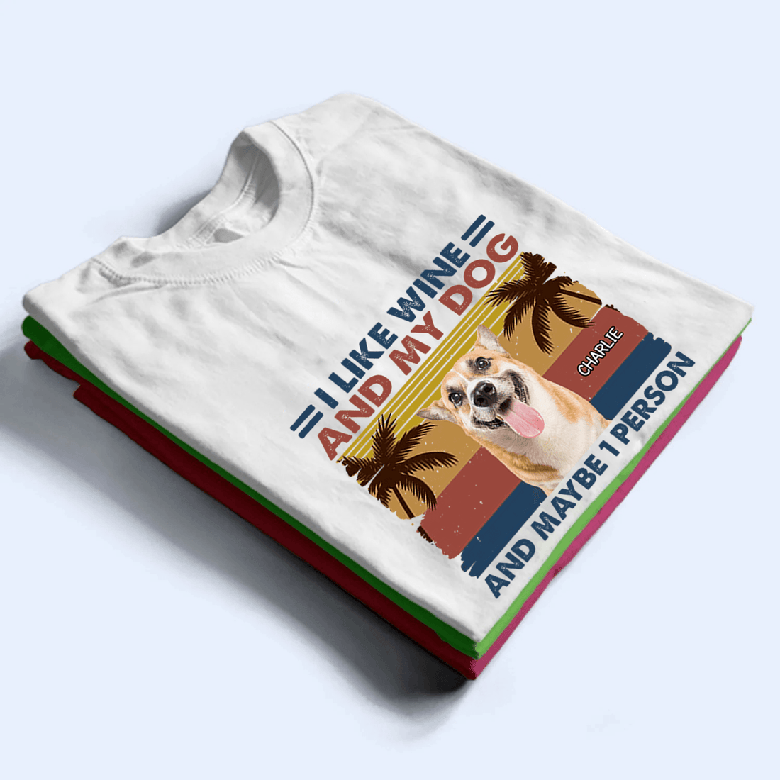 Personalized I Like Drinks And My Dogs t-shirt, alternate view 2