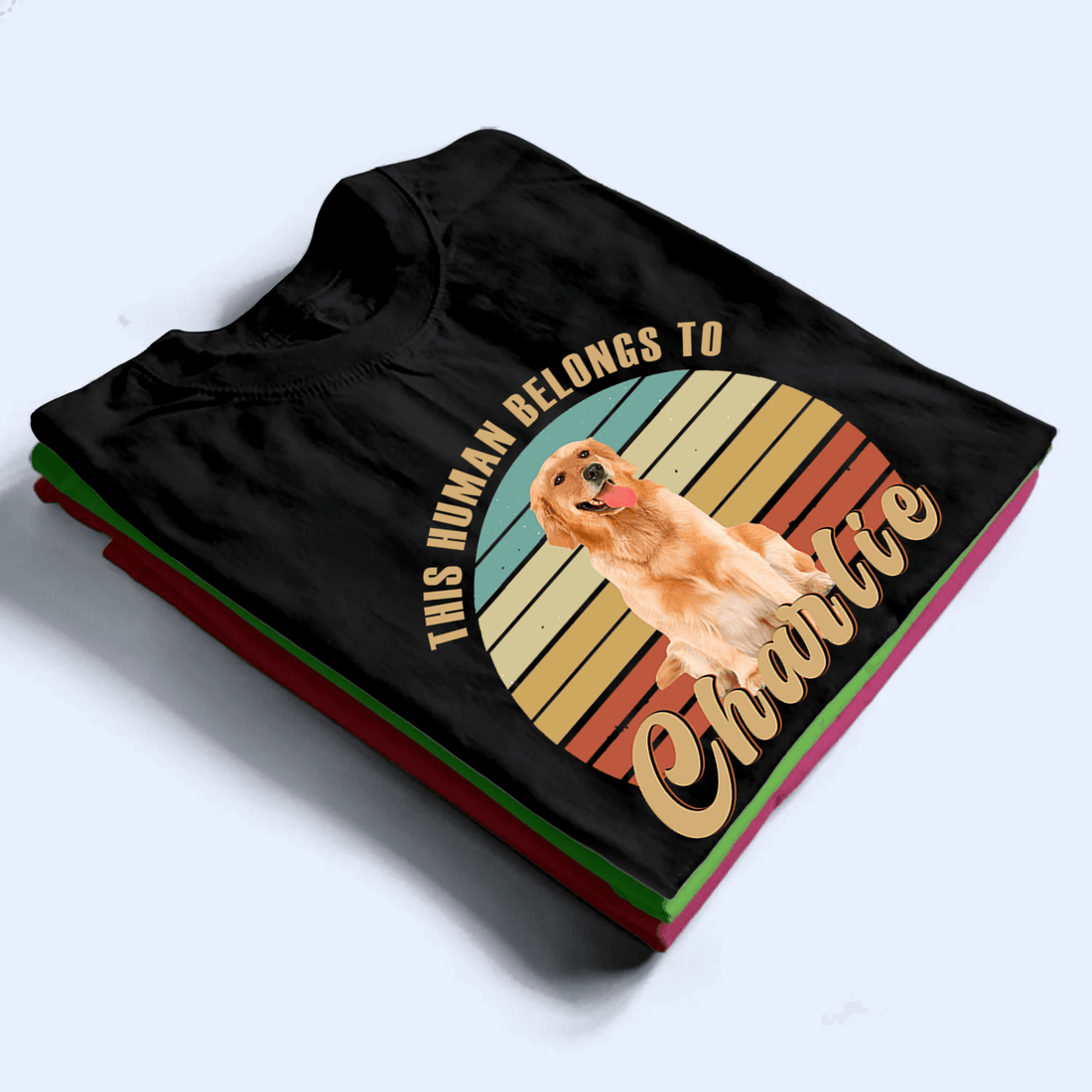 Personalized This Human Belongs To t-shirt, alternate view 2
