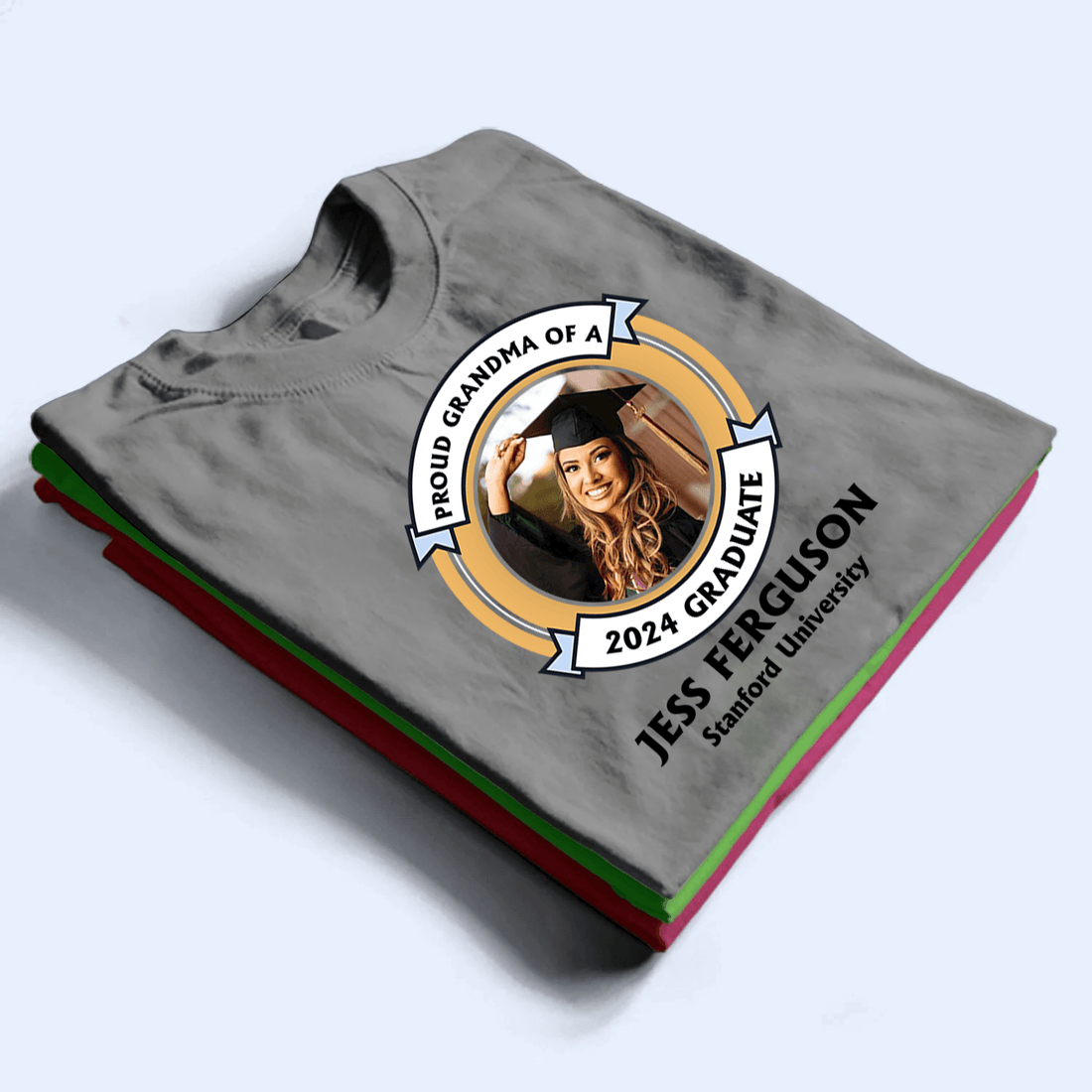 Custom Photo Proud Family of a University Graduate- Personalized t-shirt, alternate view 2