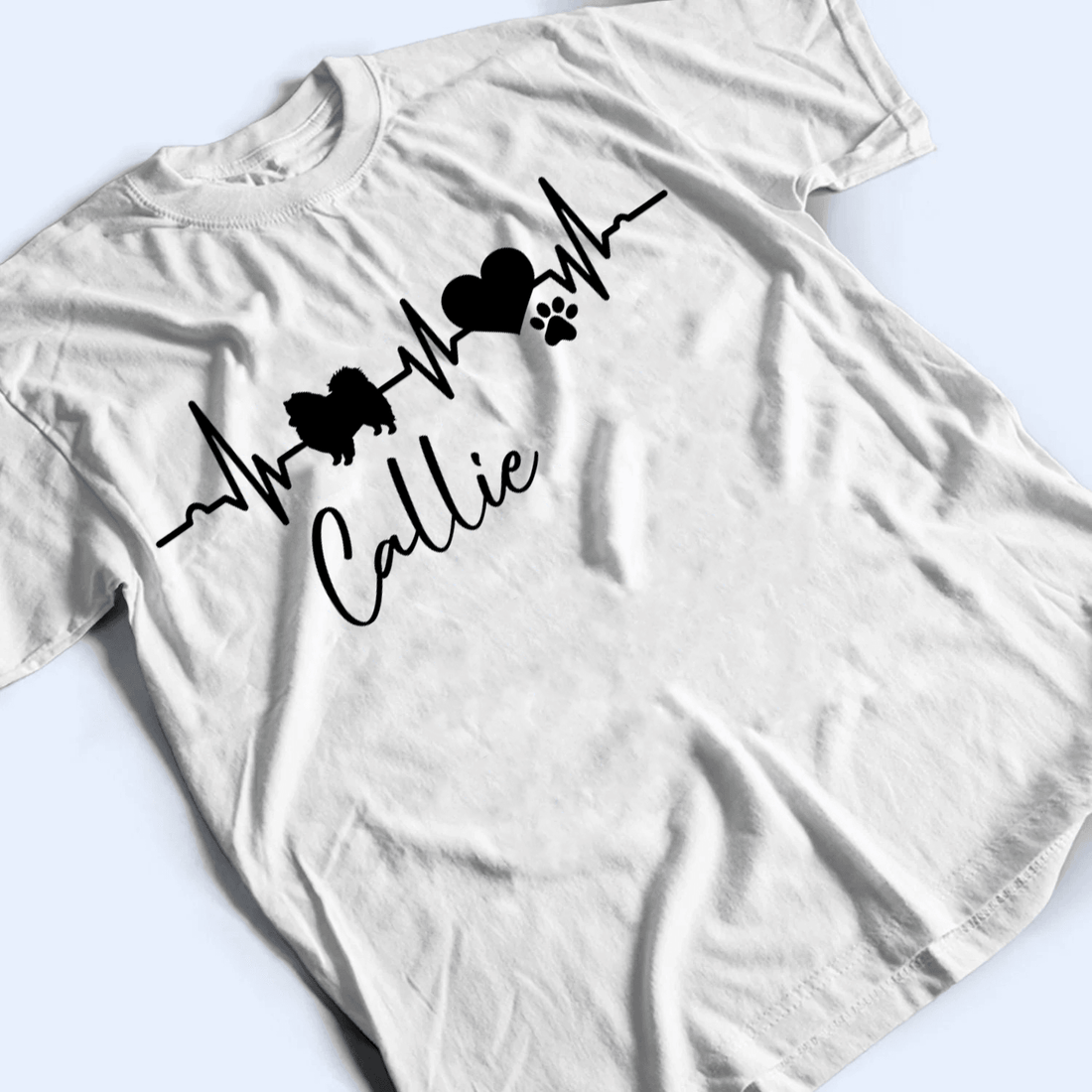 Personalized Heartbeat For My Buddy t-shirt, alternate view 3