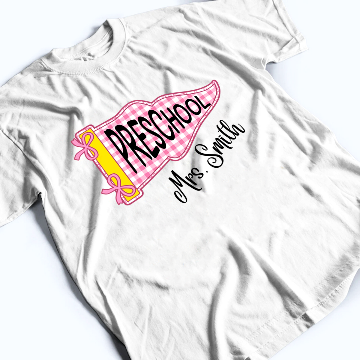 Teacher Team Pennant Flag - Personalized Custom Shirt - Back To School Gift For Teachers, Educators
