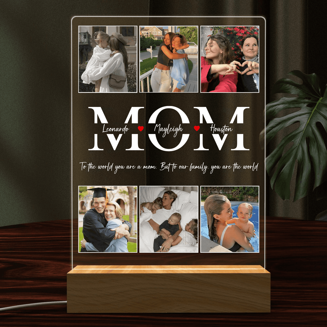 Best Mom Ever personalized led light, alternate view 3