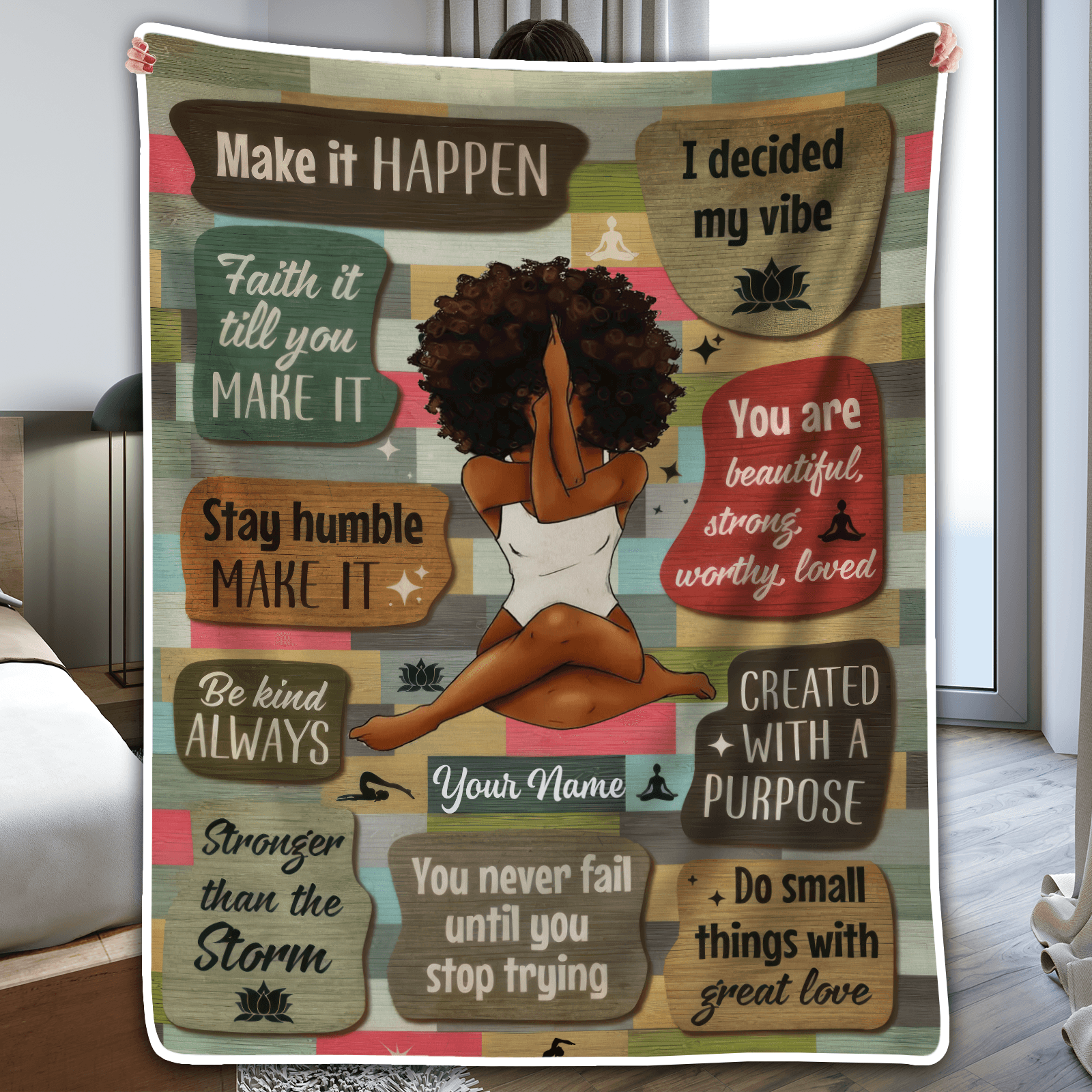 I Am Black Woman - Gift for Black Woman, Sister, Mother, Friends, or Mentor, African American, Black History Month, Juneteenth | Blanket - Suzitee Store