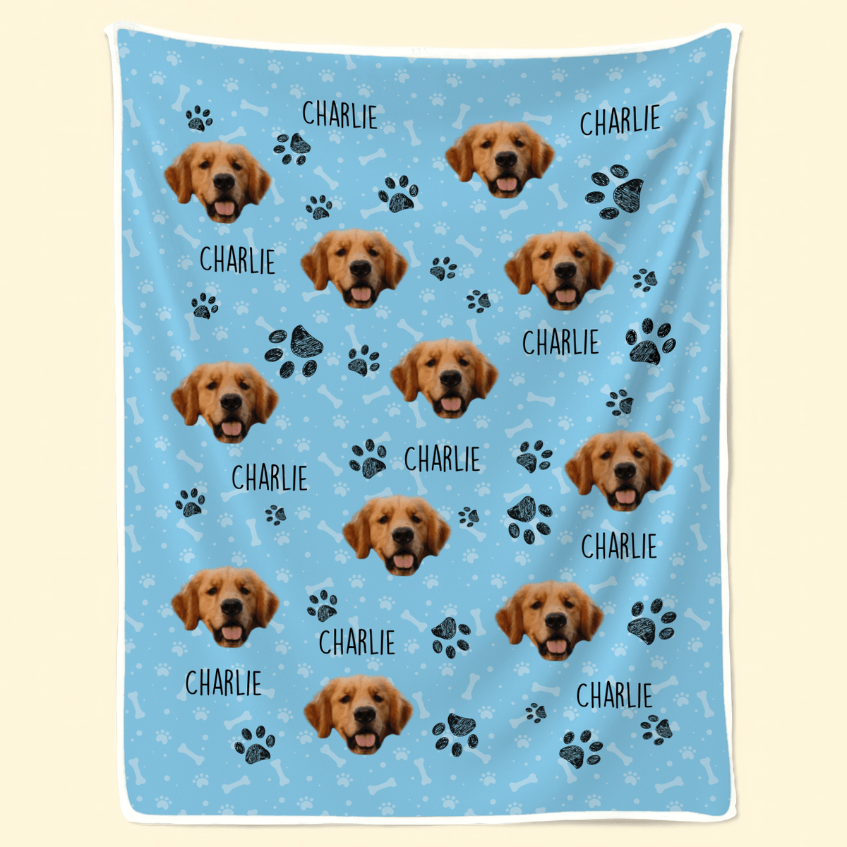 Custom Photo Colorful Upload Pet Image | Personalized Gift for Dog/Cat Lovers, Pet Lovers, Dog Mom, Cat Mom, Dog Dad, Cat Dad | Blanket - Suzitee Store