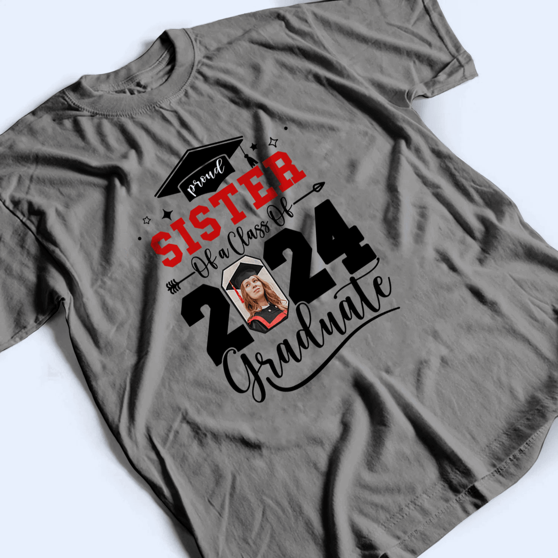 Custom Photo Senior Family Graduation youth t-shirt, alternate view 4