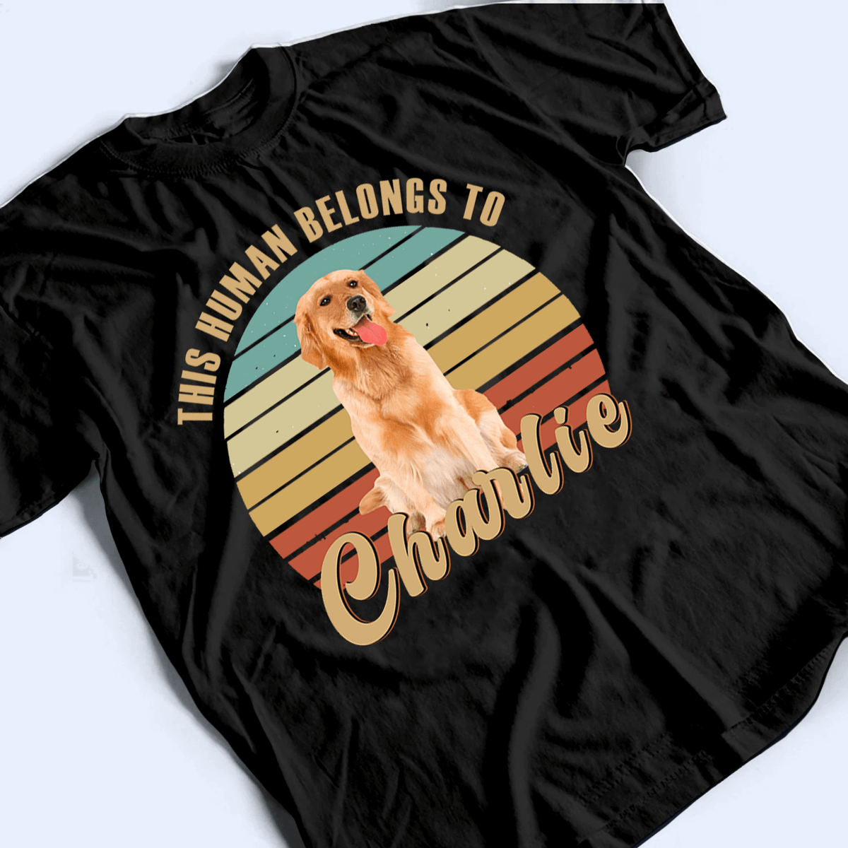 This Human Belongs To - Personalized Custom T Shirt - Birthday, Loving, Funny Gift for Dog Mom, Dog Dad, Dog Lovers, Pet Gifts for Him, Her - Suzitee Store