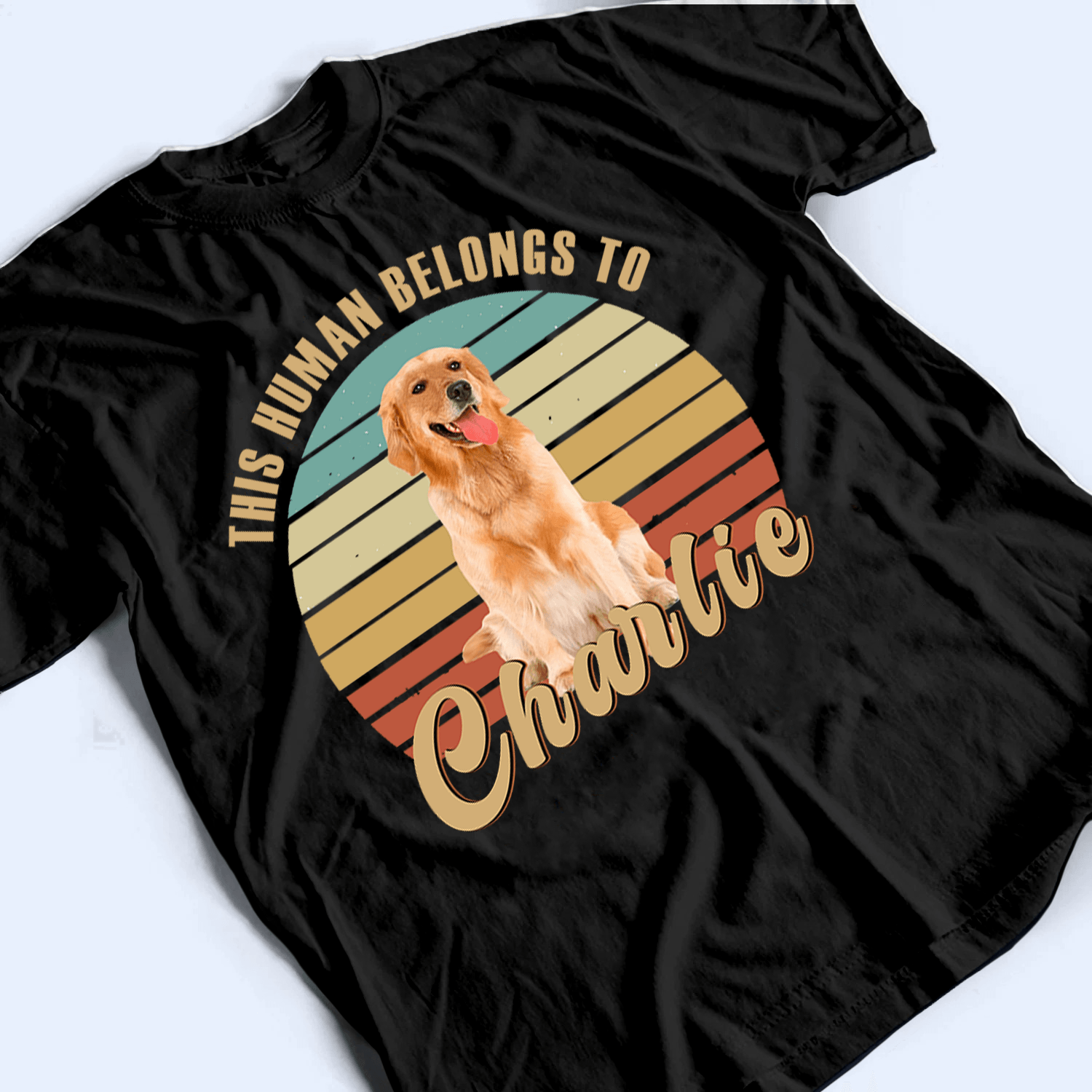 This Human Belongs To - Personalized Custom T Shirt - Birthday, Loving, Funny Gift for Dog Mom, Dog Dad, Dog Lovers, Pet Gifts for Him, Her - Suzitee Store