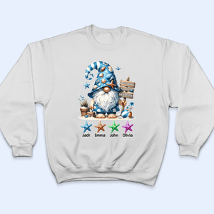 Starfish Gnome Summer Grandma - Personalized Custom T Shirt - Summer Gift for Grandma/Nana/Mimi, Mom, Wife, Grandparent - Suzitee Store