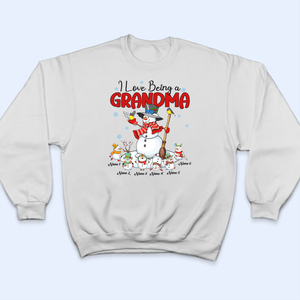 I Love Being A Grandma Christmas - Personalized Custom T Shirt - Birthday, Loving, Funny Gift for Grandma/Nana/Mimi, Mom, Wife, Grandparent - Suzitee Store