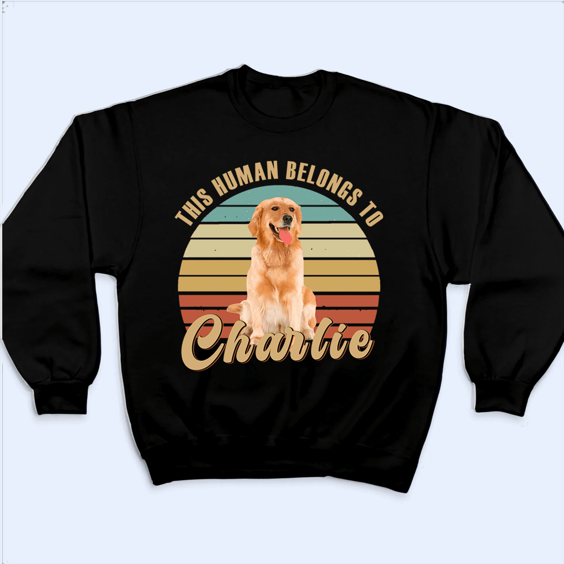 Personalized This Human Belongs To t-shirt, alternate view 4