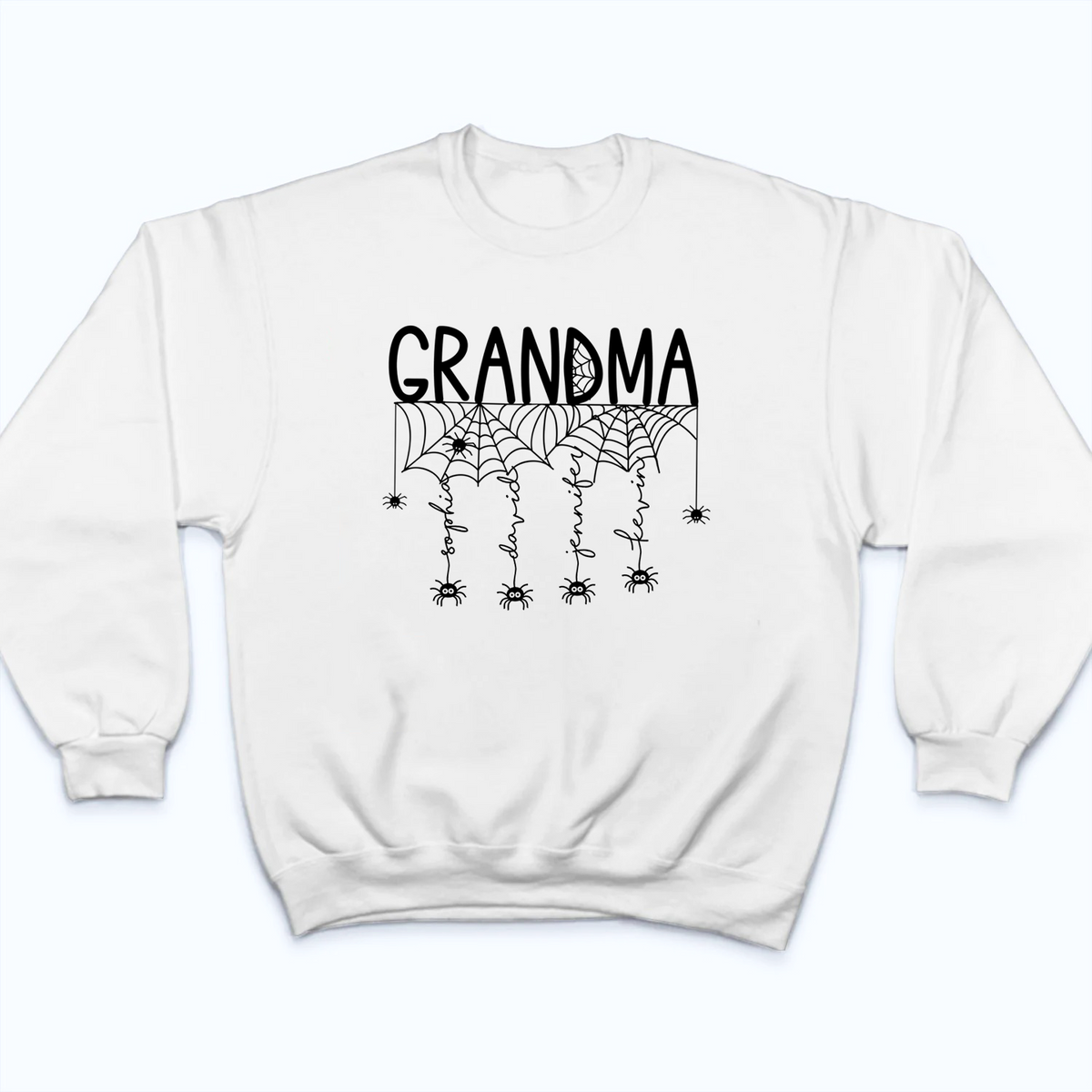 Halloween Grandma Mom Spooky Spiders - Personalized Custom T Shirt - Fall Season, Halloween Gift for Grandma/Nana/Mimi, Mom, Wife