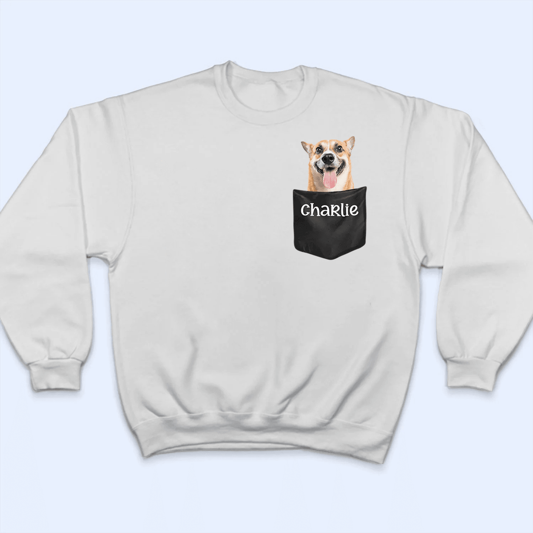 Custom Pet in Pocket Tshirt t-shirt, alternate view 4