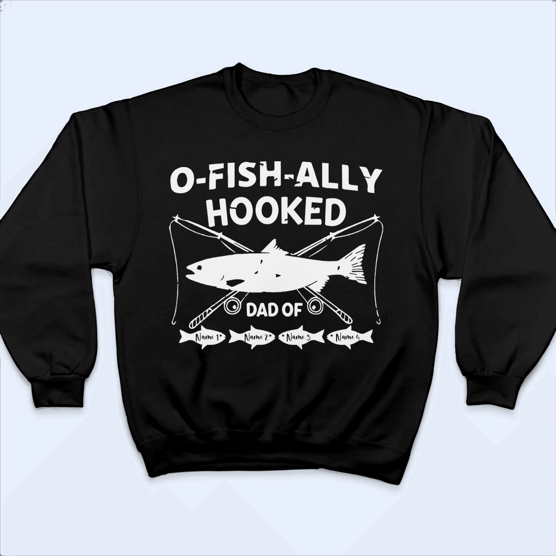 Personalized O-Fish-Ally Hooked Fishing Pun t-shirt, alternate view 3