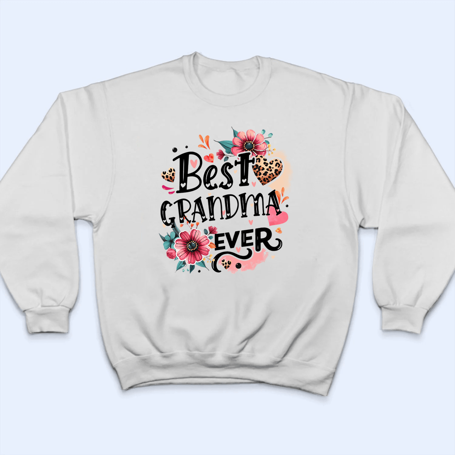 Best Grandma Ever Retro Boho - Personalized Custom T Shirt - Gift for Grandma/Nana/Mimi, Mom, Wife, Grandparent