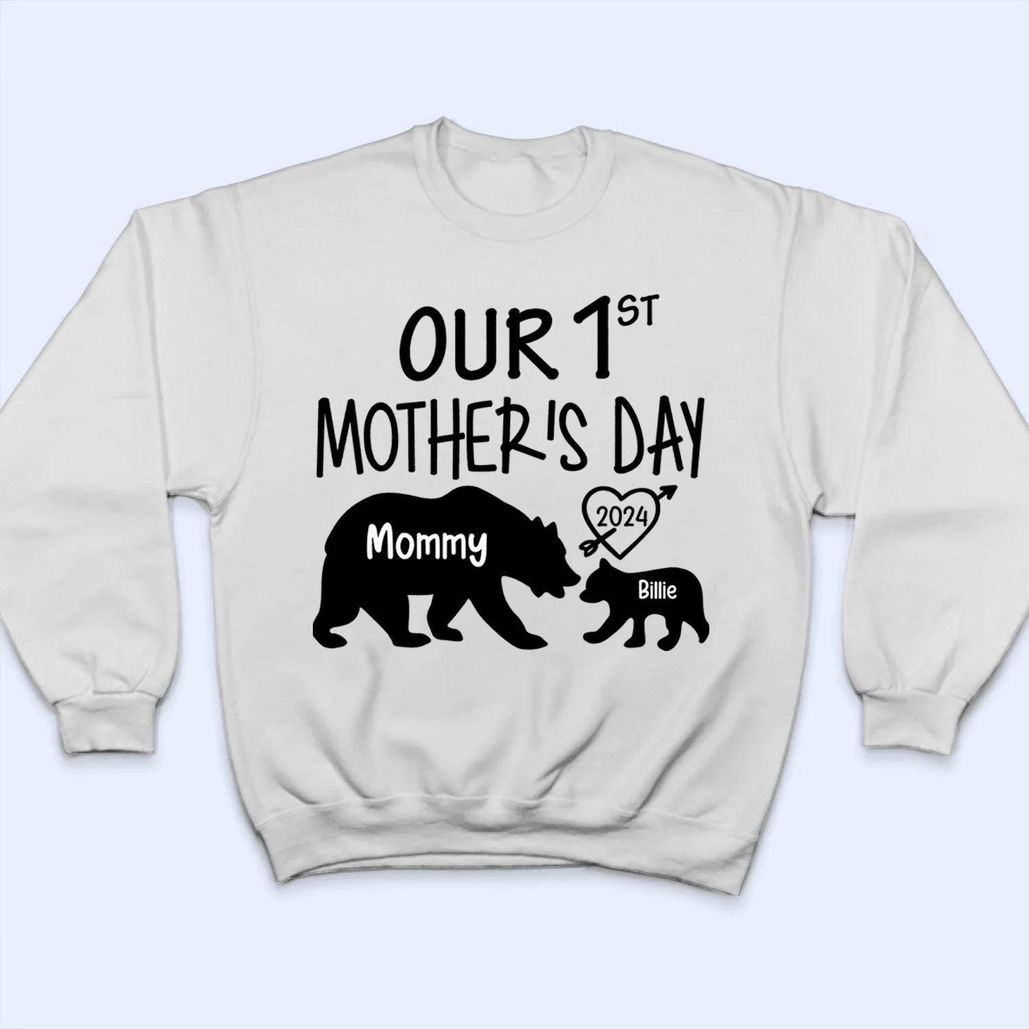 Our 1st Mother's Day - Momma Bear & Baby Bear - Personalized Gift For New Moms, Mom, Mother, Grandma, Grandmother, Mother's Day, Family - Suzitee Store
