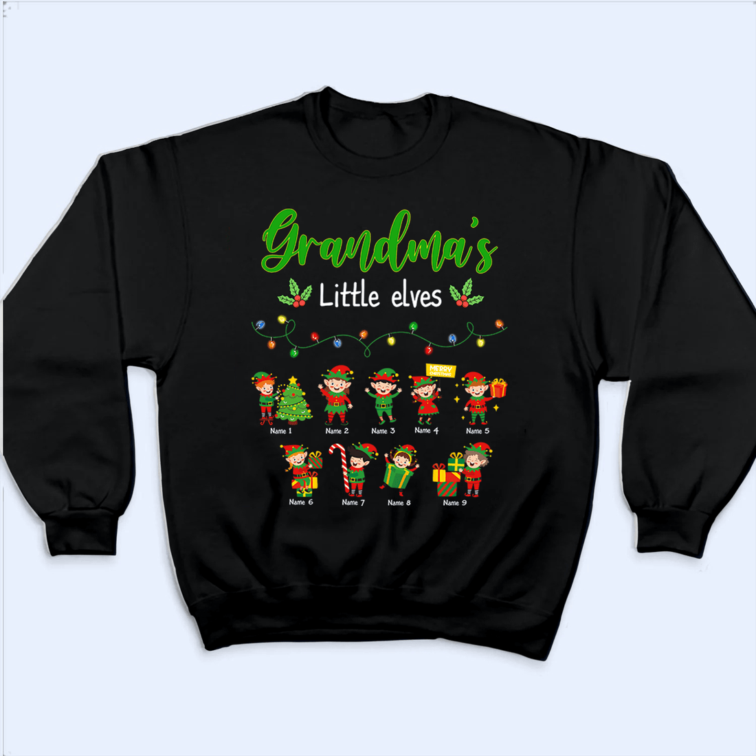Grandma's Elves - Personalized Custom T Shirt - Birthday, Loving, Funny Gift for Grandfather/Dad/Father, Husband, Grandparent - Suzitee Store