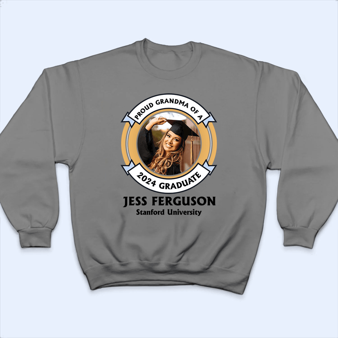 Custom Photo Proud Family of a University Graduate- Personalized t-shirt, alternate view 4