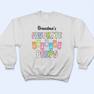 Grandma's Favorite Bunnies Easter - Personalized Custom T Shirt - Easter, Birthday, Loving, Funny Gift for Grandma/Nana/Mimi, Mom, Wife, Grandparent - Suzitee Store