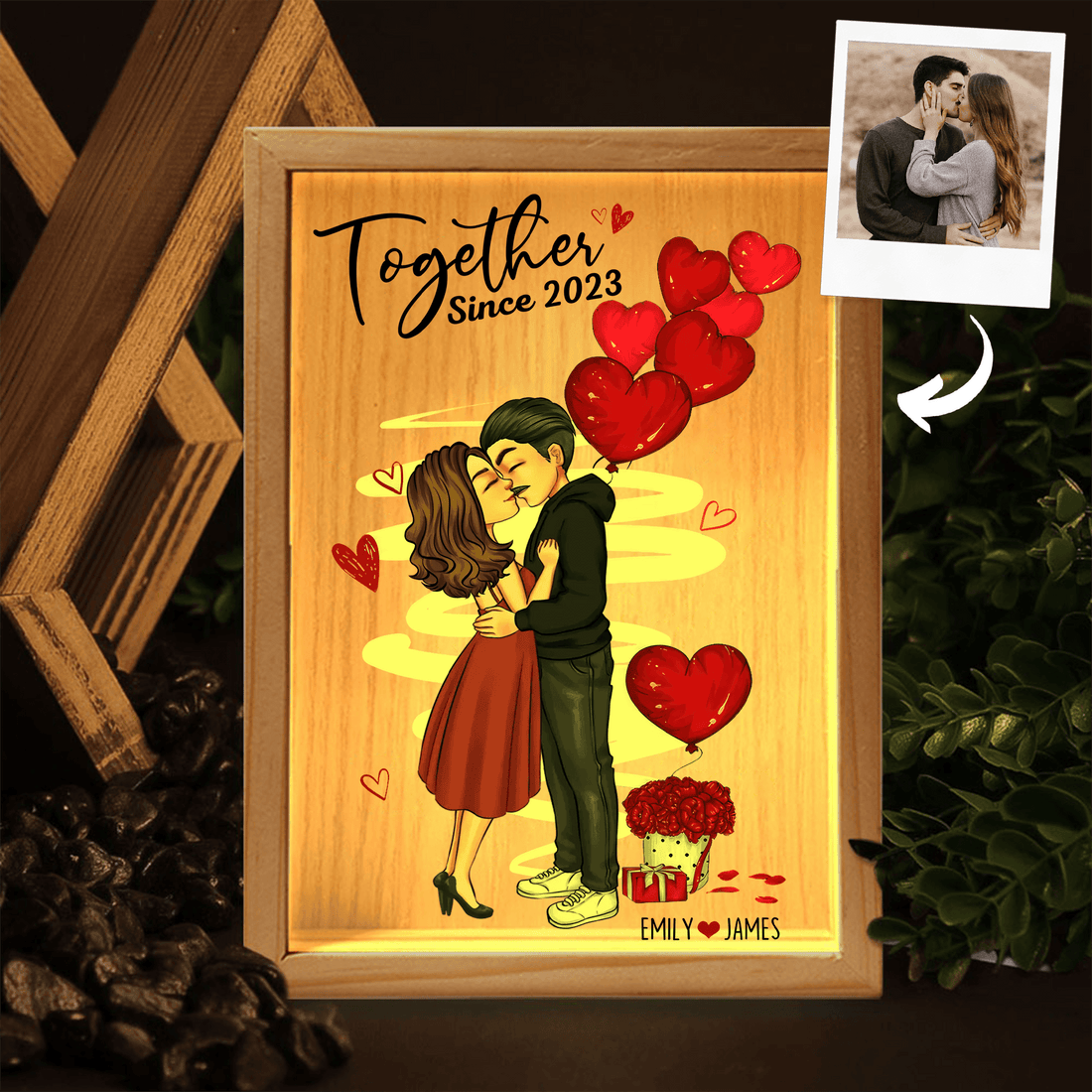 Personalized Together Since frame light box, alternate view 6