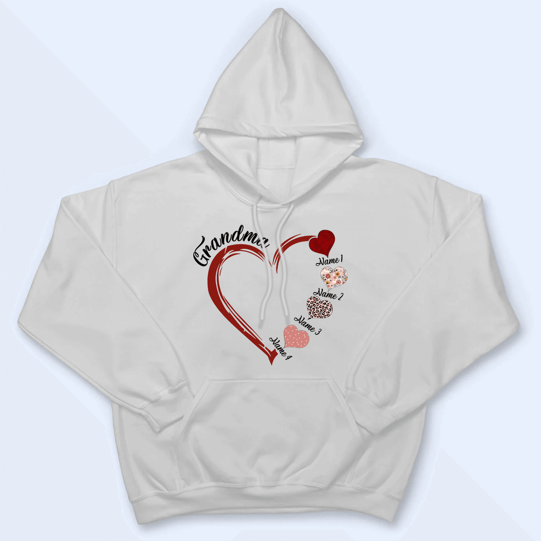 Red Heart Design | Personalized Gift For Mom, Mother, Grandma, Grandmother, Mother's Day, Valentine's Day Family - Suzitee Store