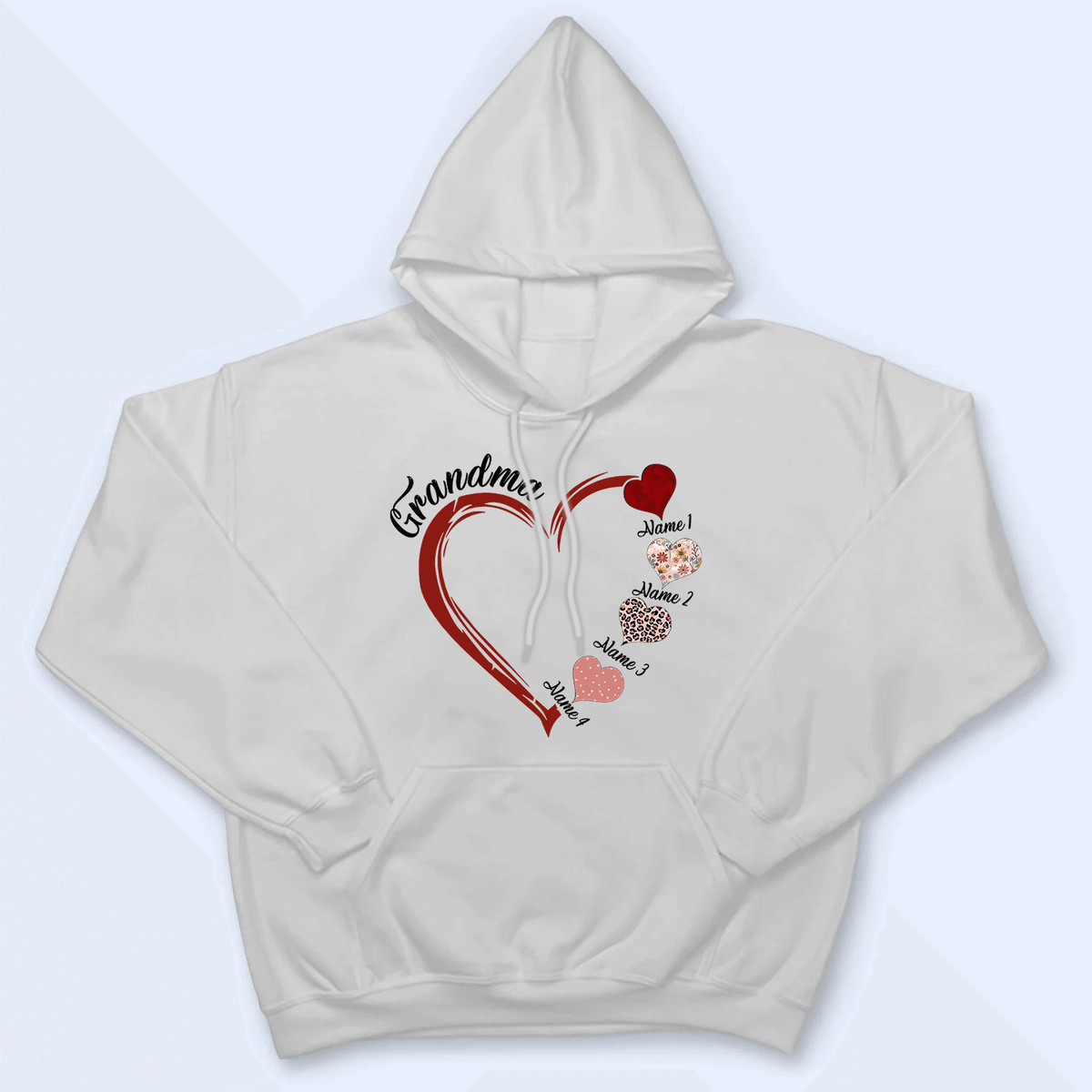 Red Heart Design | Personalized Gift For Mom, Mother, Grandma, Grandmother, Mother's Day, Valentine's Day Family - Suzitee Store