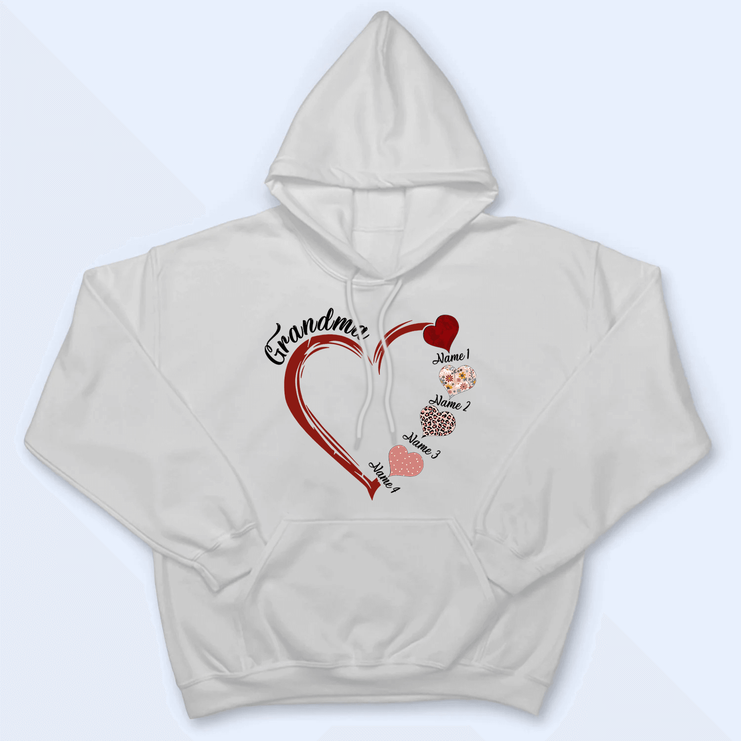 Red Heart Design | Personalized Gift For Mom, Mother, Grandma, Grandmother, Mother's Day, Valentine's Day Family - Suzitee Store