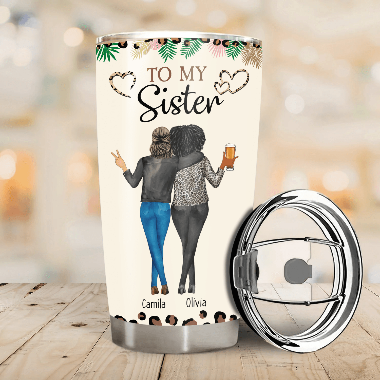 Thank You For Standing By My Side Friendship - Personalized Custom 20oz Fat Tumbler Cup - Personalized Gift For Her, Besties, Friends, Sister, Soul Sisters 3