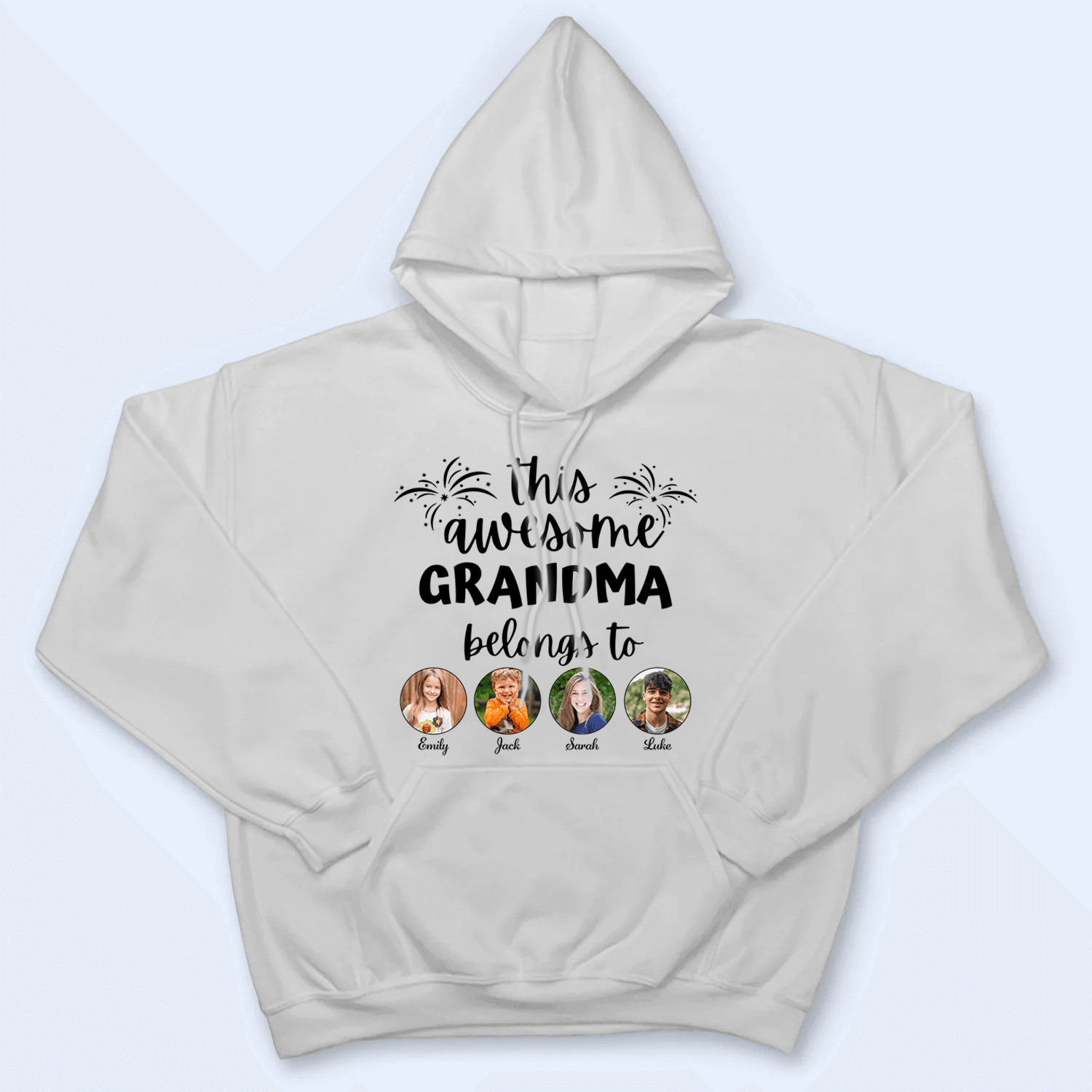 Custom Photo This Awesome Grandma Belongs To - Personalized Custom T Shirt - Gift for Grandma/Nana/Mimi, Mom, Wife, Grandparent - Suzitee Store