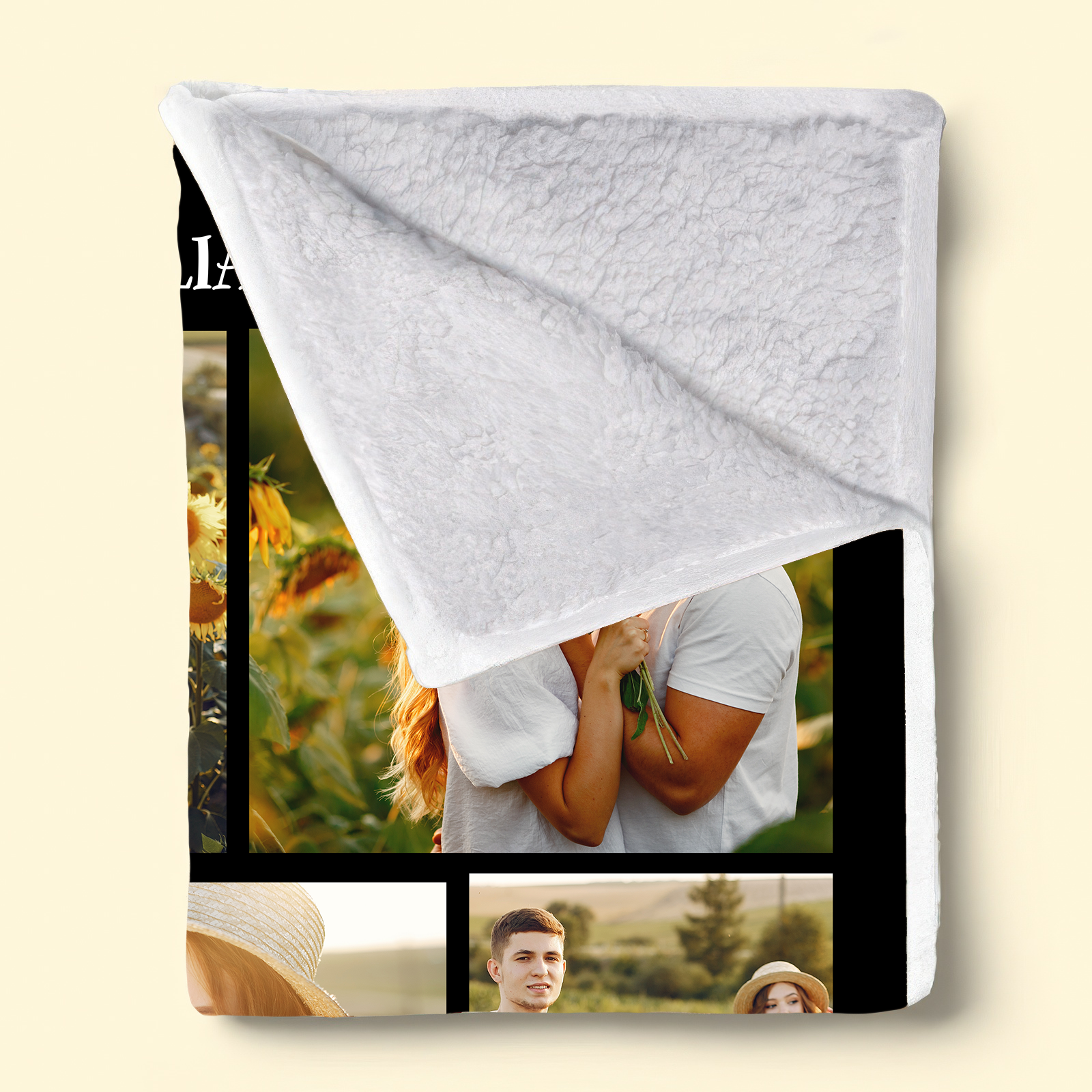 Couple Photo Blanket with Name - Personalized Gift For Girlfriend, Boyfriend, Her/Him, Husband/Wife | Birthday, Anniversary, Valentine 4