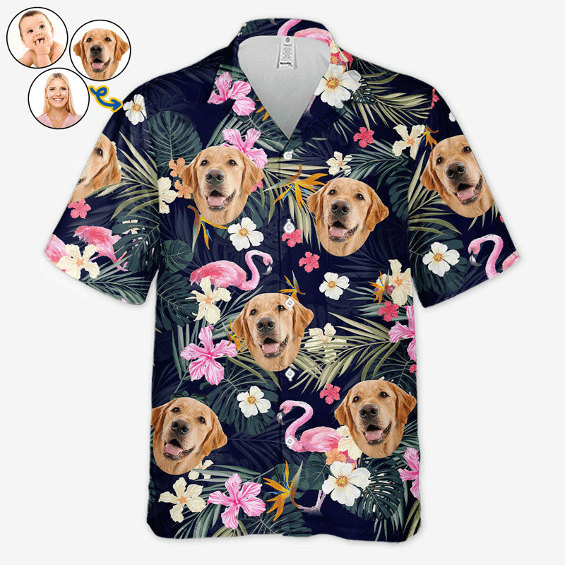 Upload Photo Dog - Custom Aloha Hawaiian Shirt - Personalized Gifts for Summer Vacation Trips & Beachwear