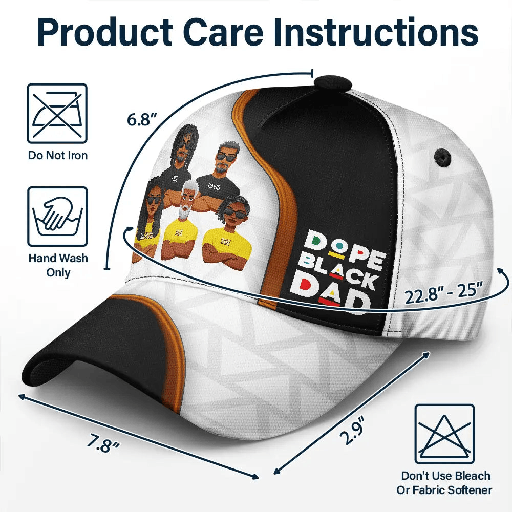 Personalized Dope Black Dad cap, alternate view 3
