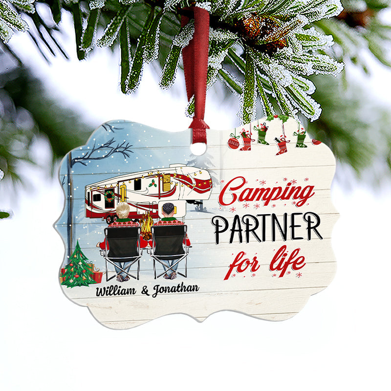 Personalized Home Is Where Happy Campers medallion ornament, alternate view 3