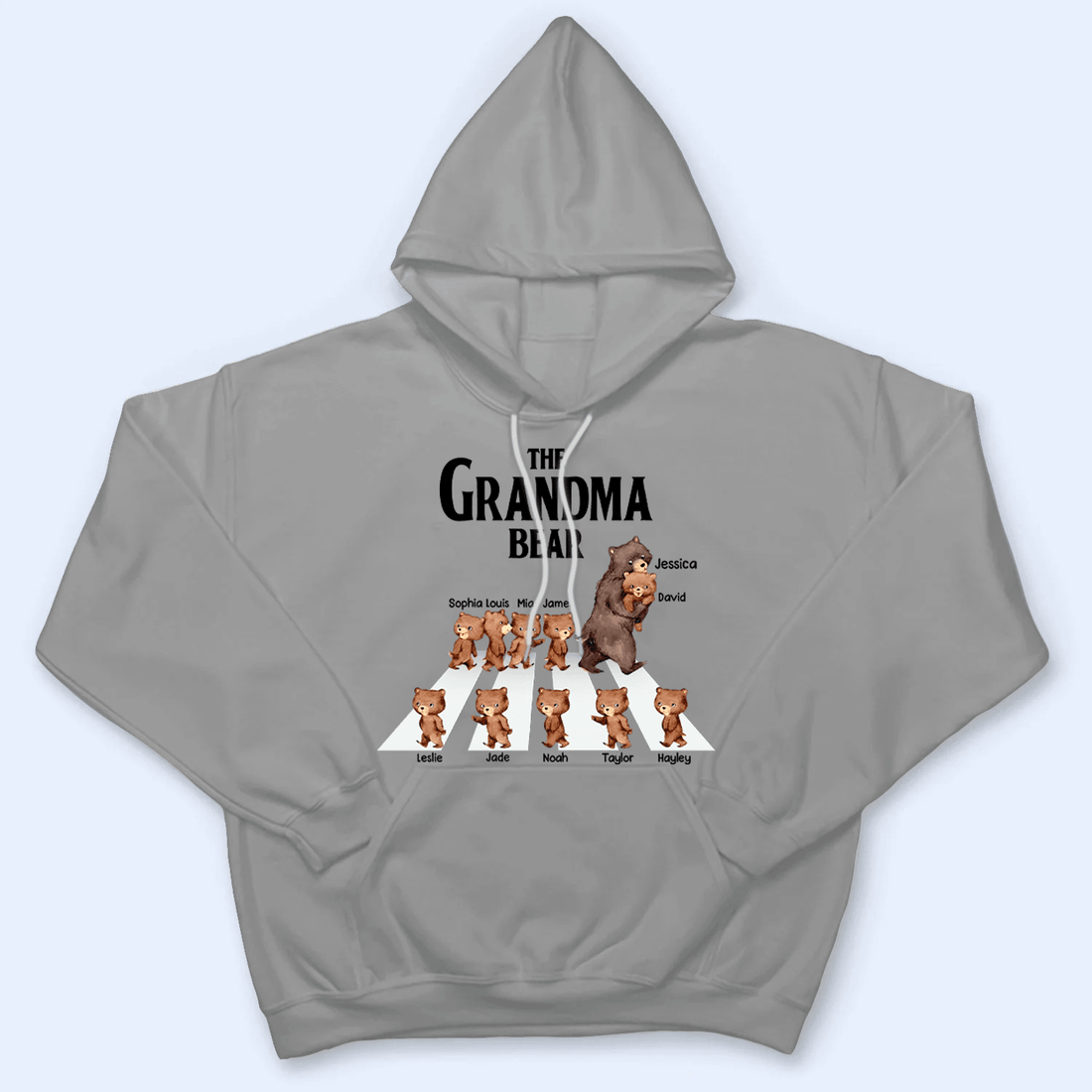 The Grandma Bear Custom Grandkids' Names - Personalized T Shirt - Birthday, Loving Gift for Grandma/Nana/Mimi, Mom, Wife, Grandparent - Suzitee Store