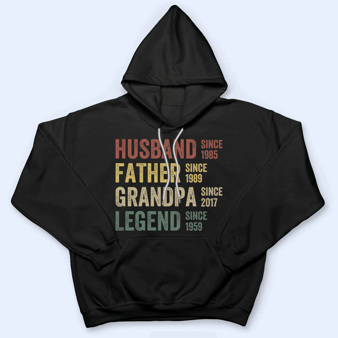 Personalized Husband, Father, Grandpa, Legend: The Journey of a Lifetime t-shirt, alternate view 5