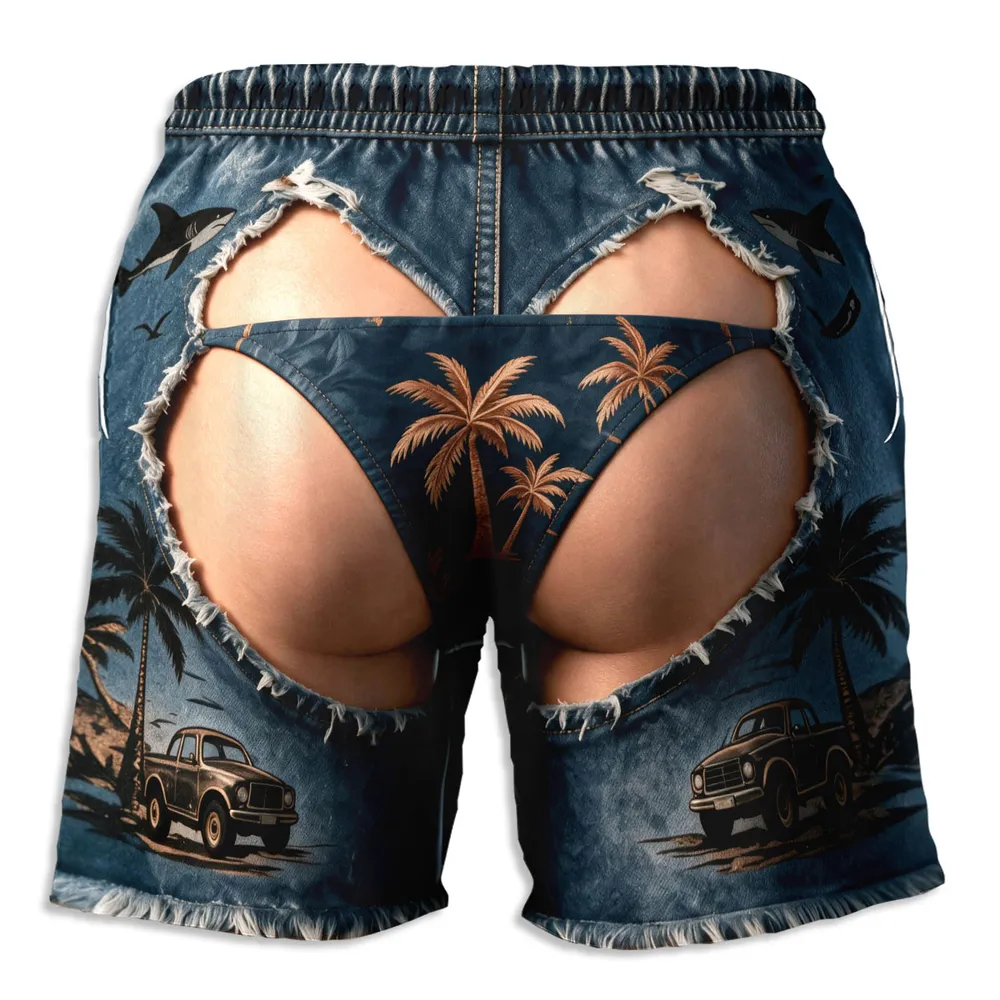 Hot Summer Ride - Personalized Unisex Beach Shorts - Summer Vacation Gift For Him, Husband, Father