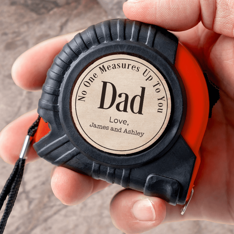 No One Measures Up To You - Family Personalized Custom Tape Measure - Father's Day, Birthday Gift For Dad, Grandpa - Suzitee Store