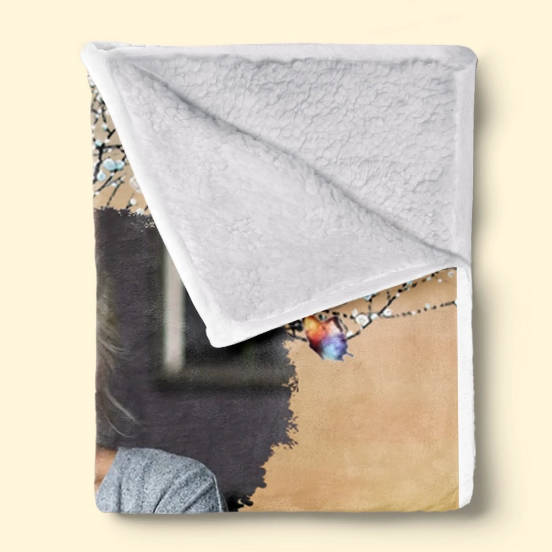 Custom Photo I Carry You In My Heart fleece blanket, size guide chart