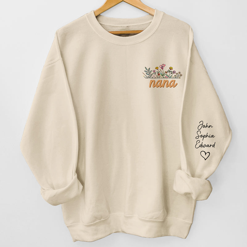 I Love Being Mommy - Personalized Sleeve Printed Sweater - Mother's Day Gift For Mom, Grandma