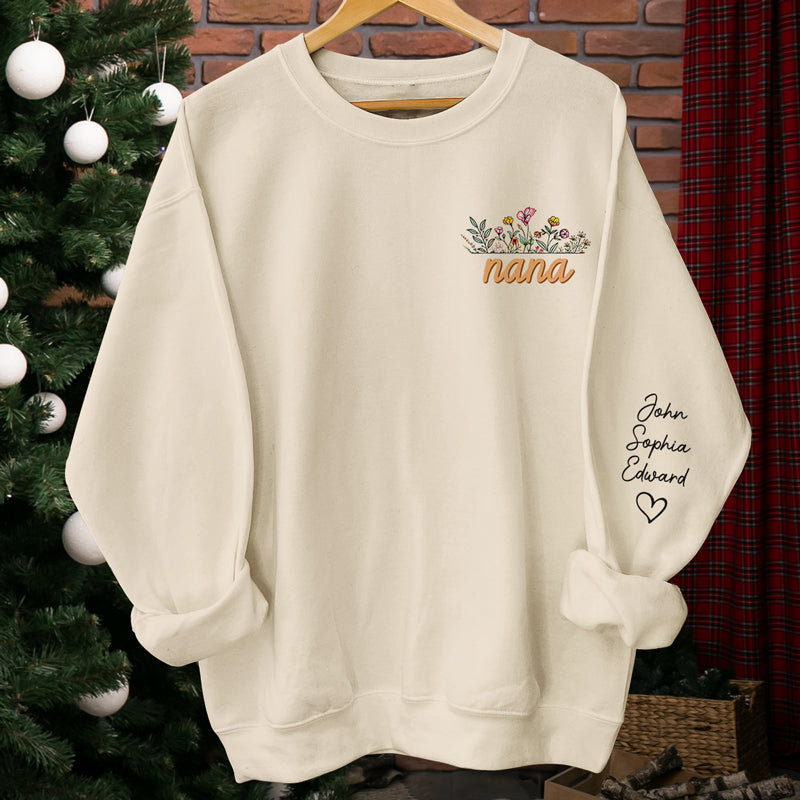 I Love Being Mommy - Personalized Sleeve Printed Sweater - Mother's Day Gift For Mom, Grandma