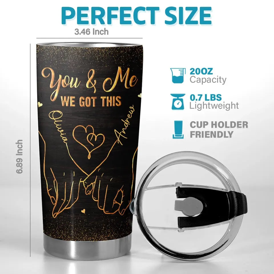 Personalized I Love You And Will Love You Until I Die Couple 20oz tumbler, alternate view 3