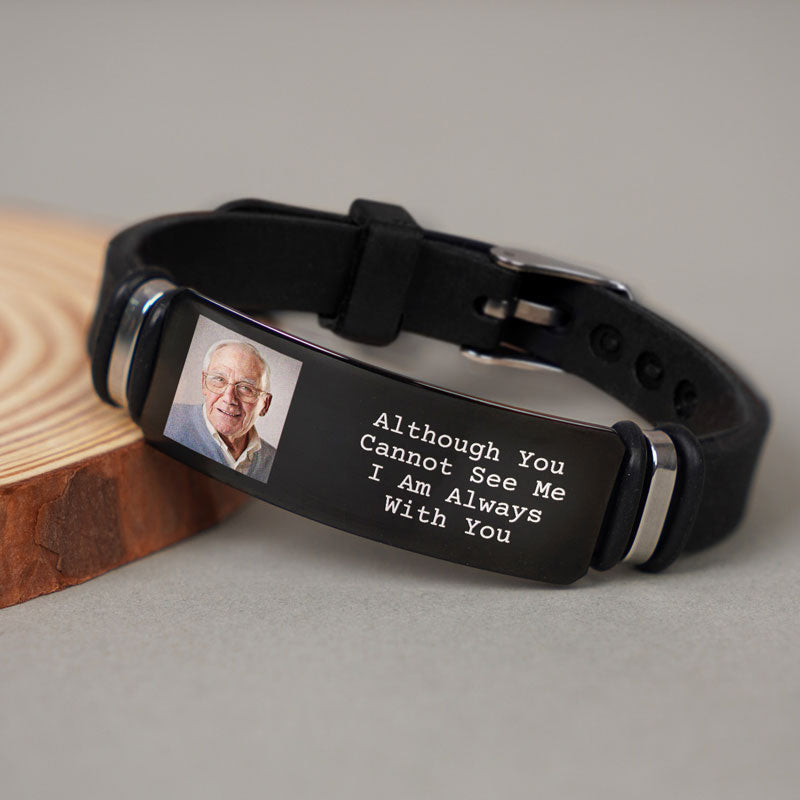 Custom Photo I'll Carry You - Personalized Bracelet - Memorial Gift For Family, Siblings, Friends, Dog Lovers, Cat Lovers