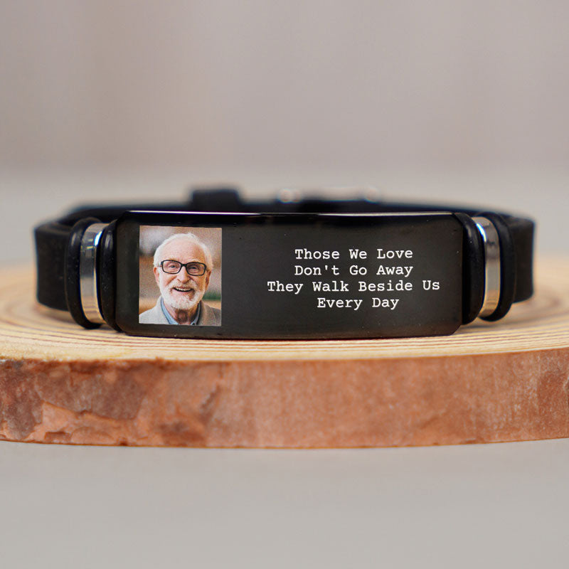 Custom Photo I'll Carry You - Personalized Bracelet - Memorial Gift For Family, Siblings, Friends, Dog Lovers, Cat Lovers 3