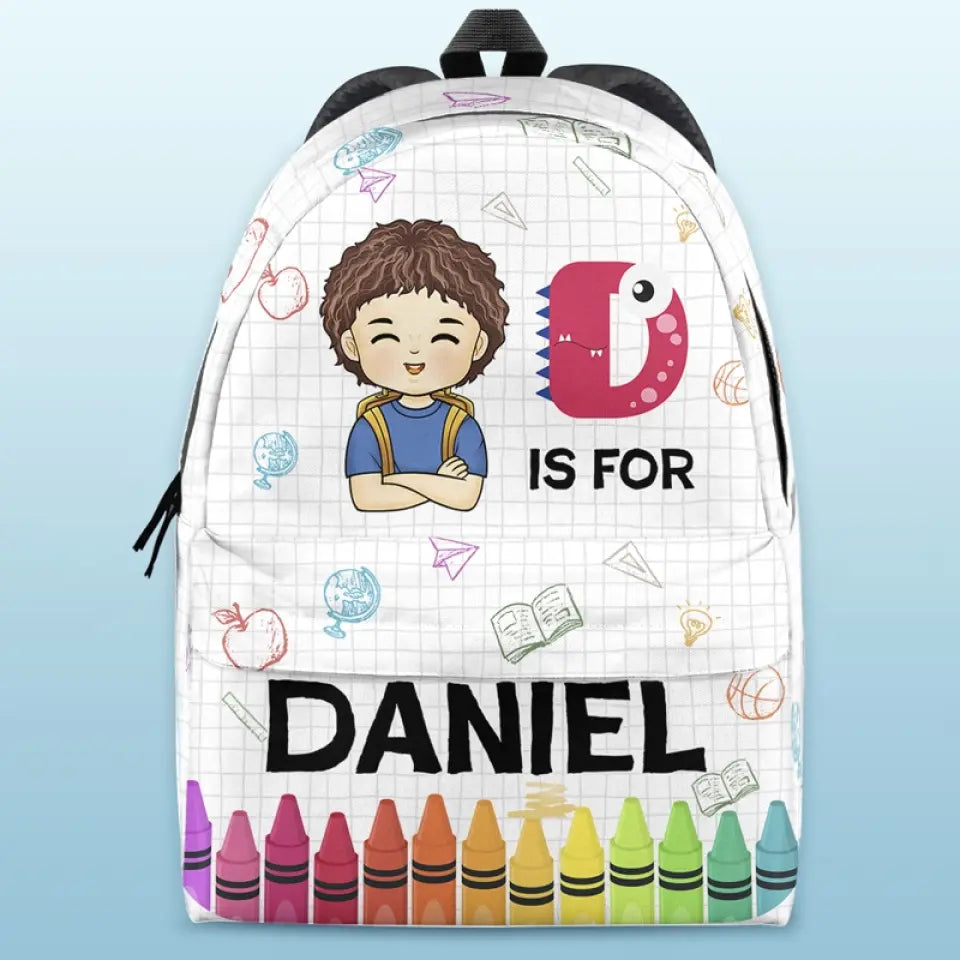 It's Okay To Be Yourself -  Personalized Kid Backpack - Custom Gift For Back To School, First Day of School - Student, Son, Daughter | Kindergarten, Pre-K, Preschool