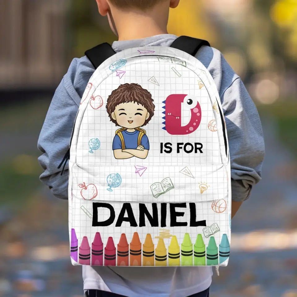 Personalized It's Okay To Be Yourself backpack, alternate view 3